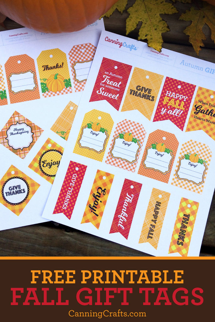 FREE Printable Thanksgiving Fall Gift Tags | CanningCrafts.com