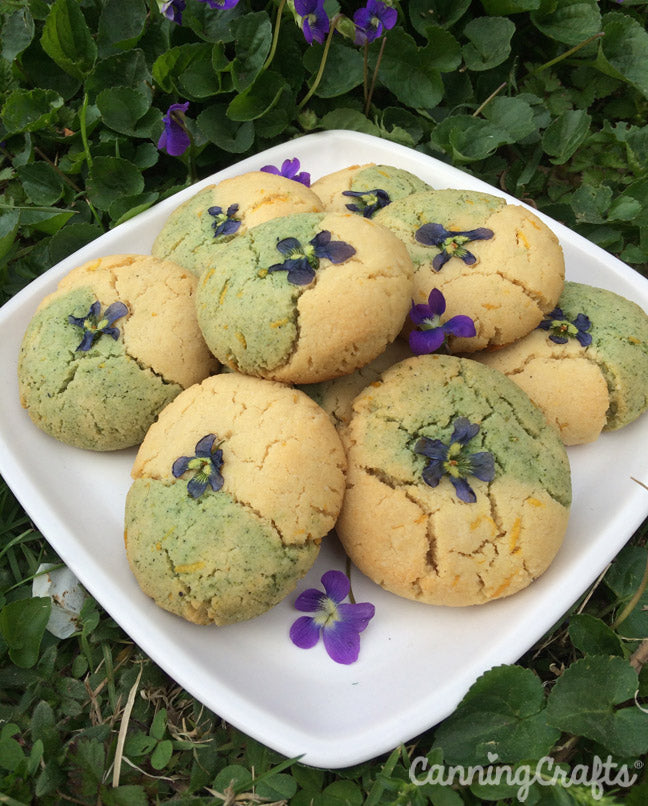 Wild Violet Lemon Cookies Recipe (gluten, dairy, grain-free) | CanningCrafts.com
