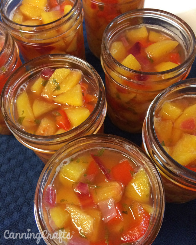 Fiery Peach Salsa canning recipe | CanningCrafts.com