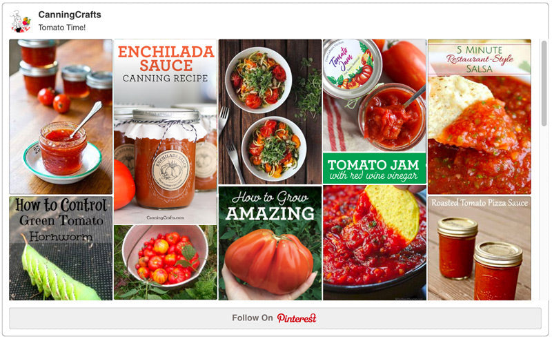 CanningCrafts' Canning Tomatoes Pinterest Board