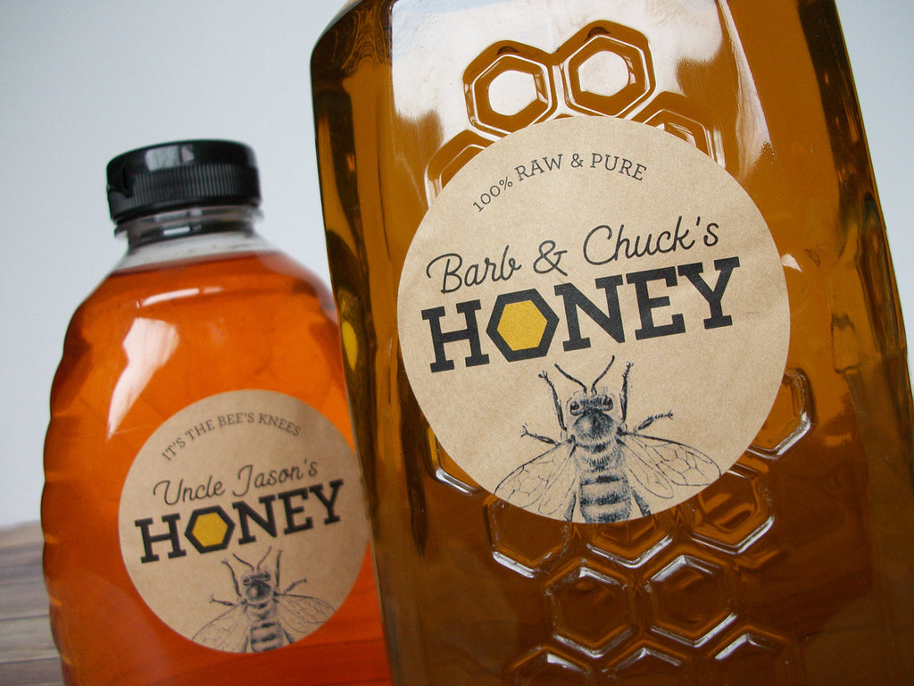 Custom honey bottle labels for backyard beekeepers | CanningCrafts.com