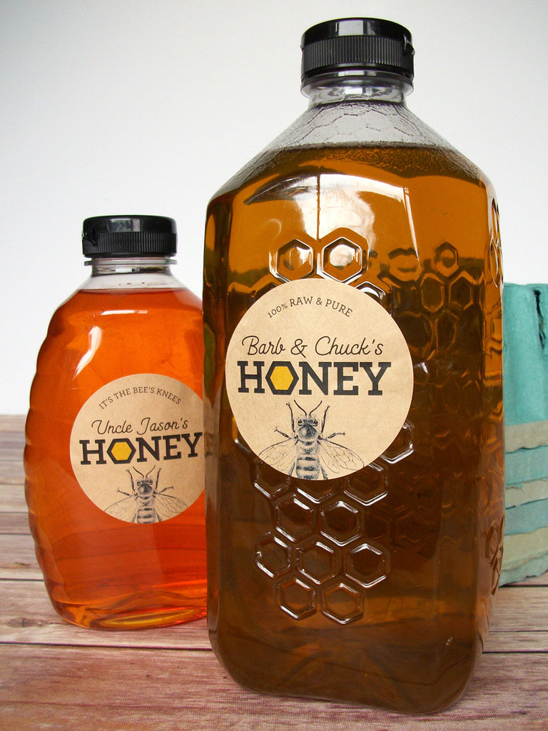 Custom honey bottle labels for backyard beekeepers | CanningCrafts.com