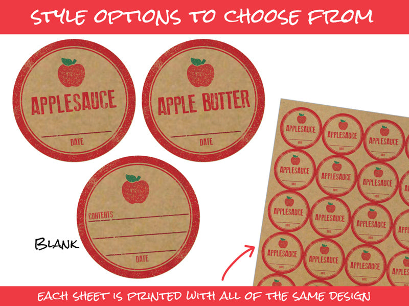 Rubber Stamp Applesauce Apple Butter Canning Labels | CanningCrafts.com