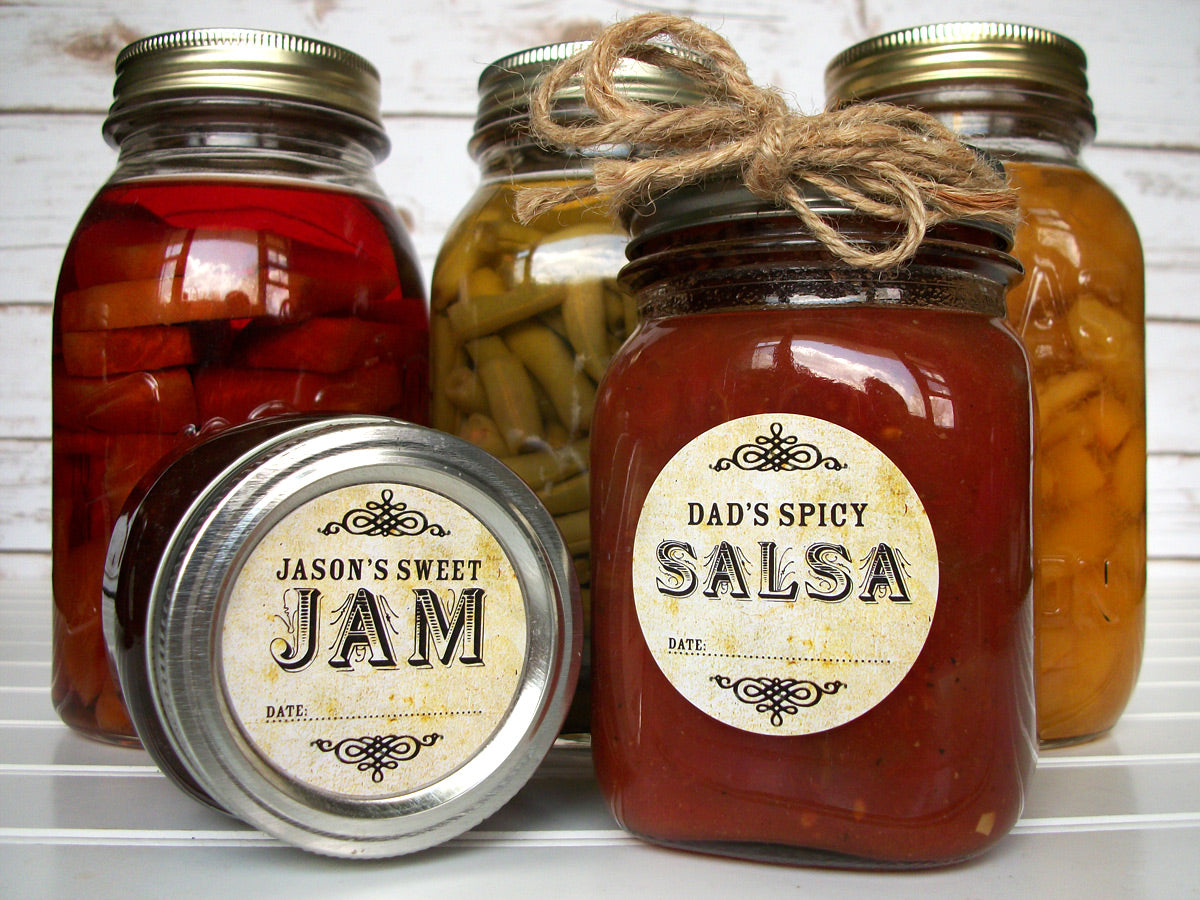 custom vintage canning labels for home preserved jam