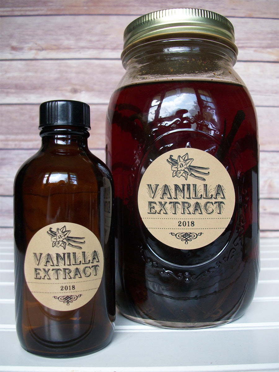 kraft vanilla extract labels for diy christmas holiday