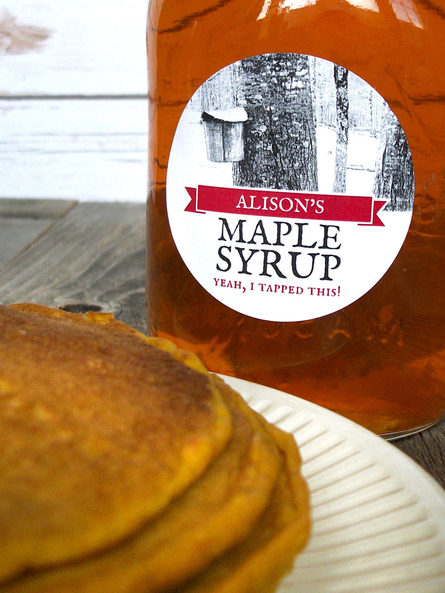 Download Custom Tree Tapping Maple Syrup Bottle Labels Sap Collection Bucket - CanningCrafts