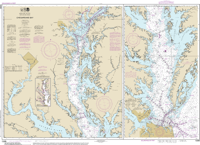 NOAA Nautical Chart 12280: Chesapeake Bay
