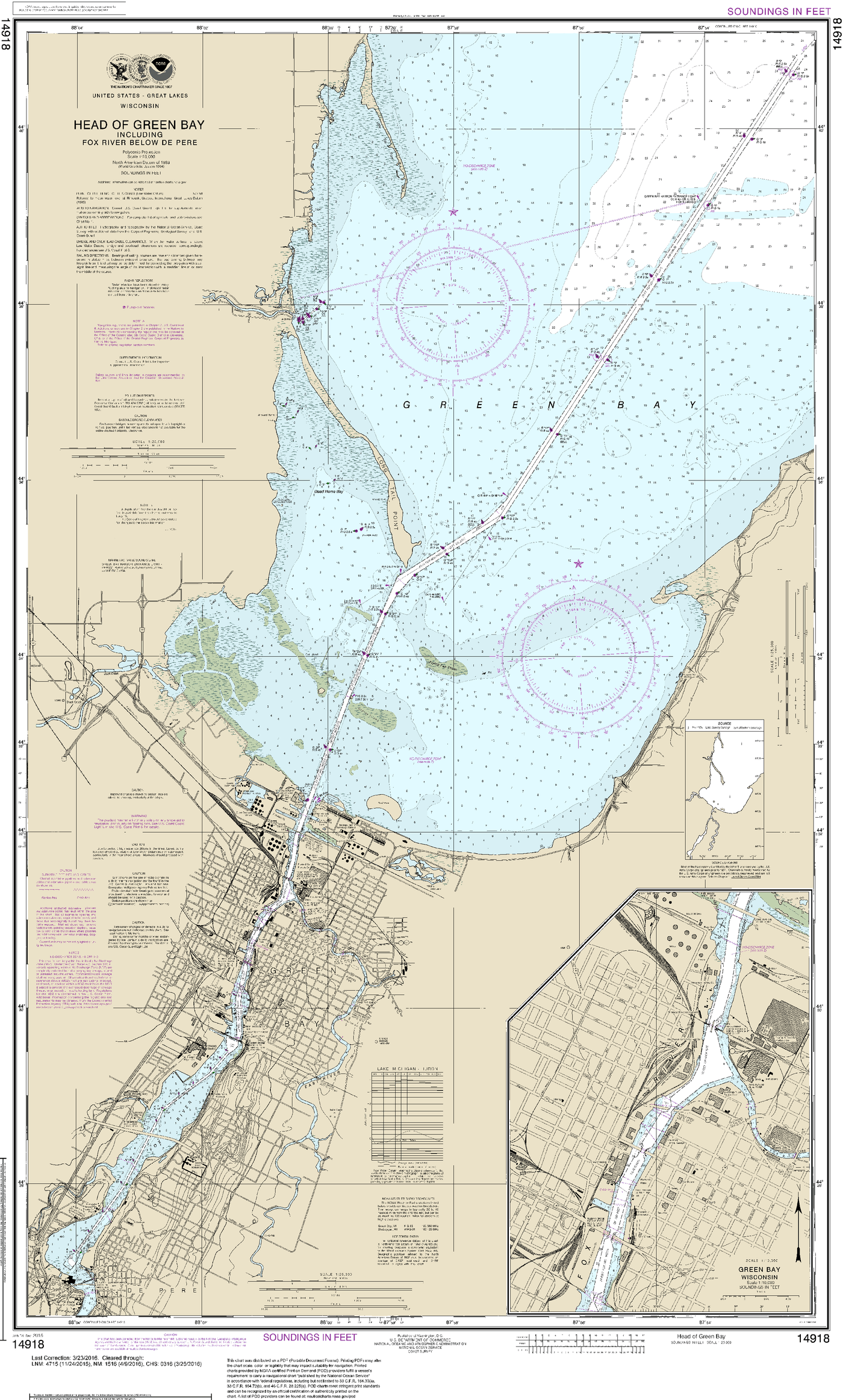 noaa-nautical-chart-14918-head-of-green-bay-including-fox-river-belo