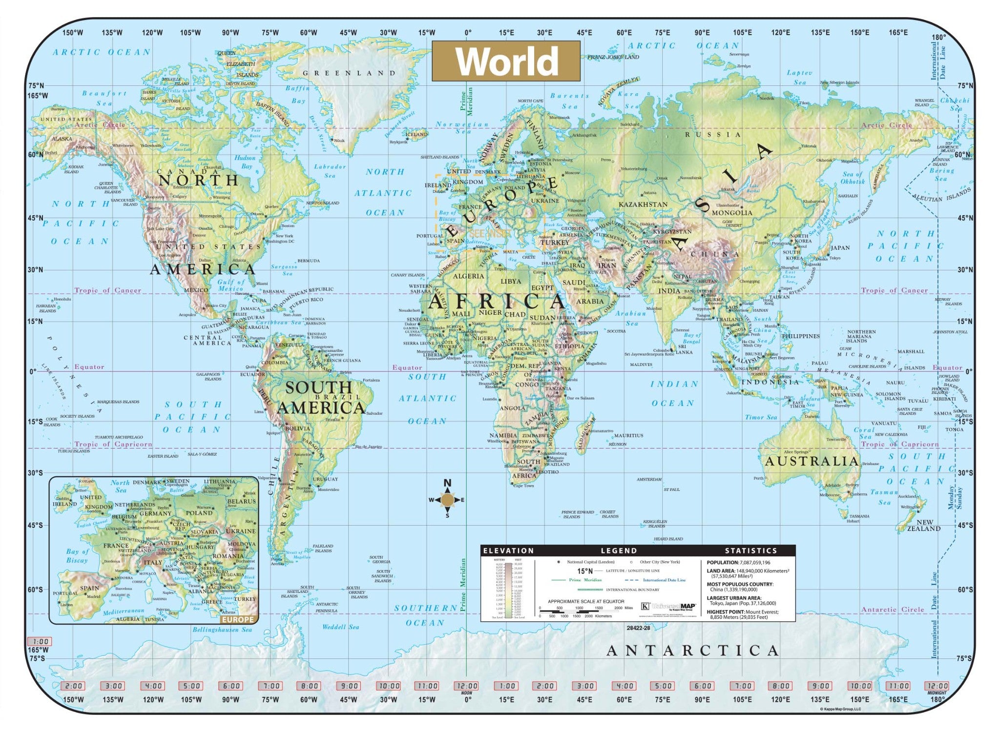 World Shaded Relief Map – GeoMart