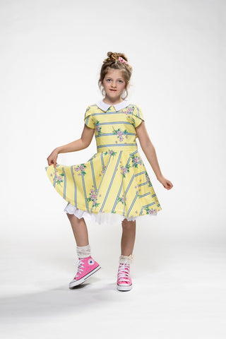 yellow easter handmade kids dress