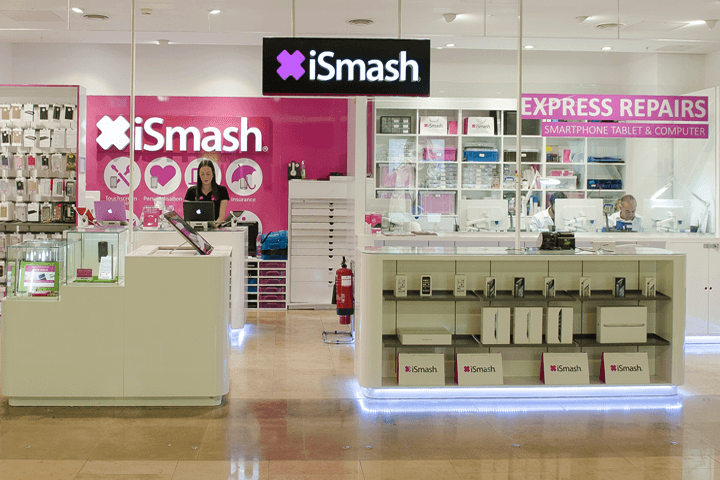 Visit iSmash to fix your broken phone screen in Canary Wharf