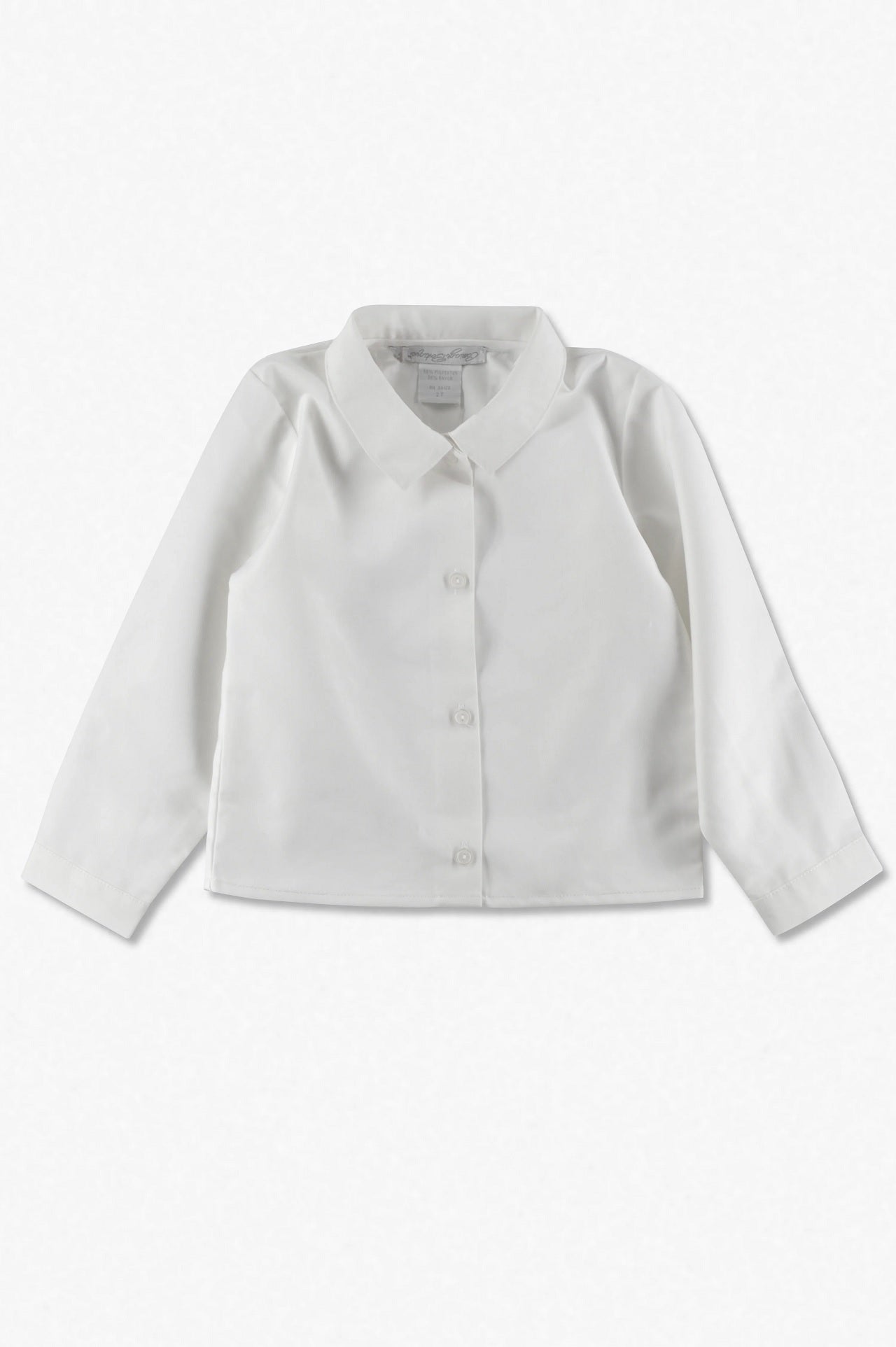 White Button-Down Toddler Boy Polo Shirt – Imagewear