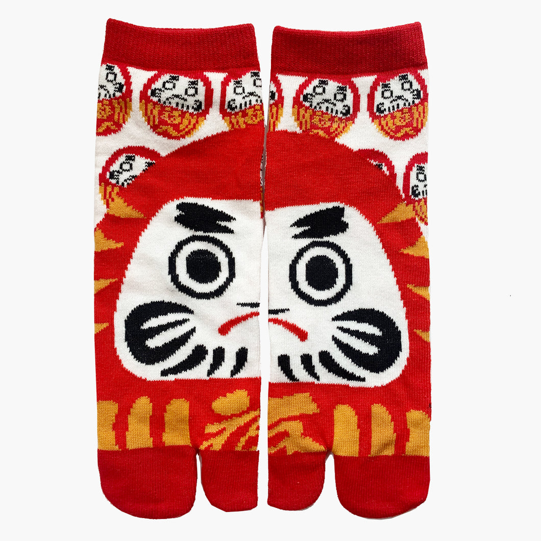 Japanese Tabi Ankle Socks | Daruma red