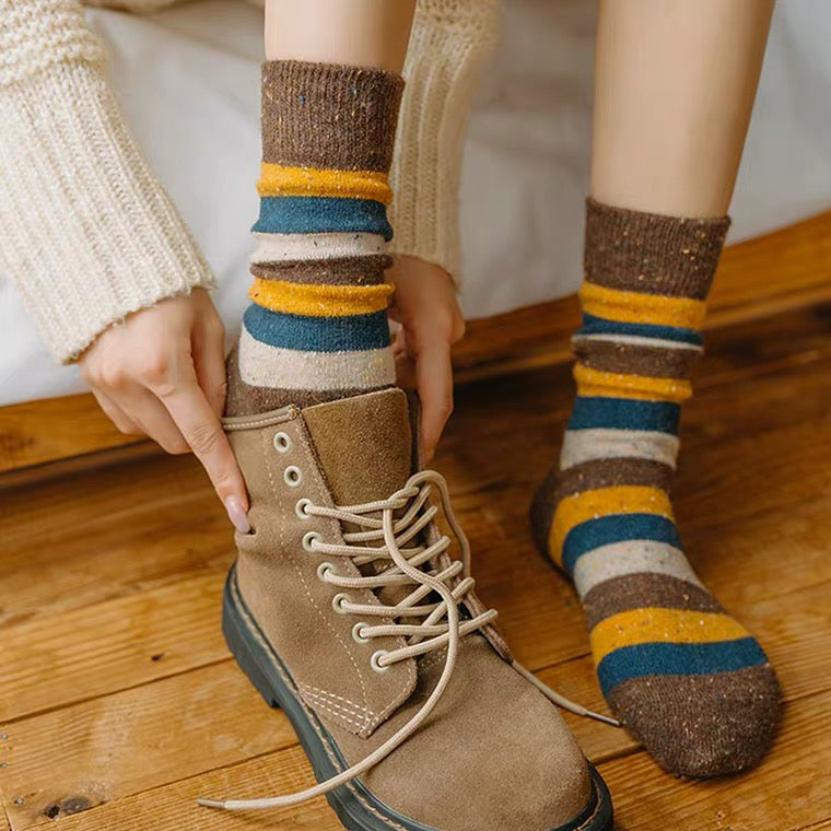 Holiday Special, Wool Socks, Pine Tree (Beige)