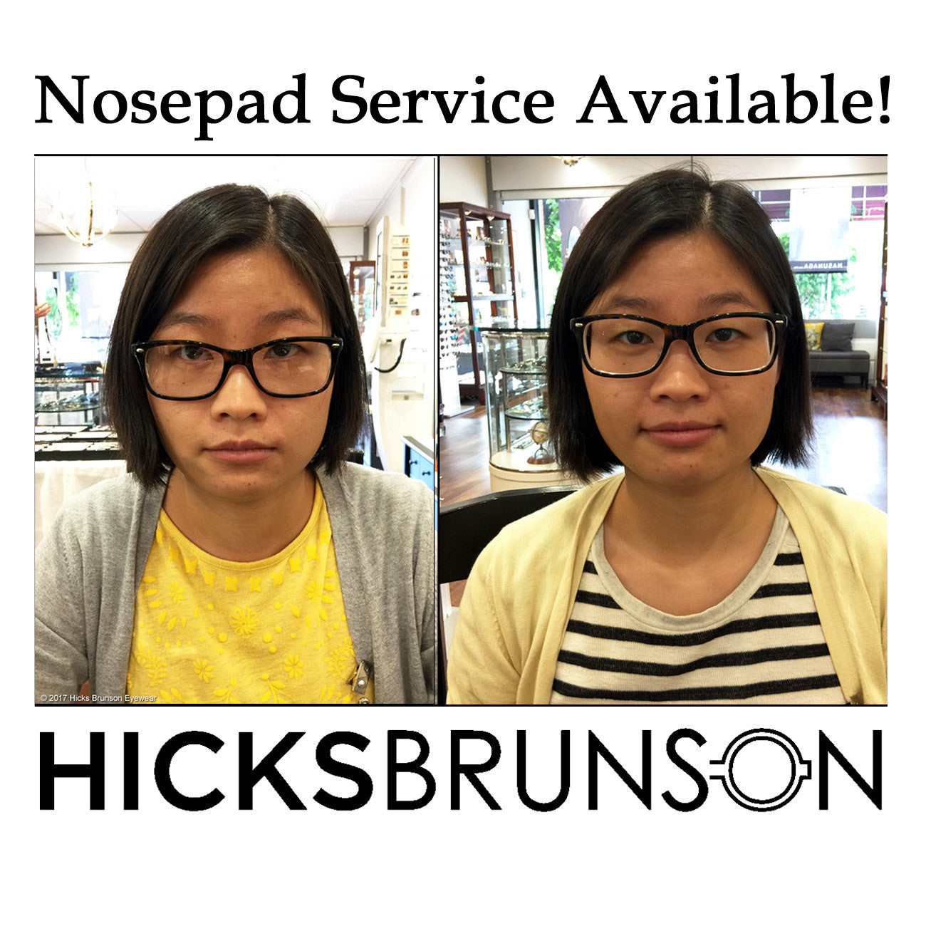 Hicks Brunson Eyewear Nosepad Service Available!