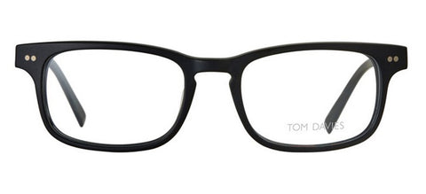 Hicks Brunson Eyewear Tom Davies TD421 Black Plastic Rectangle Glasses