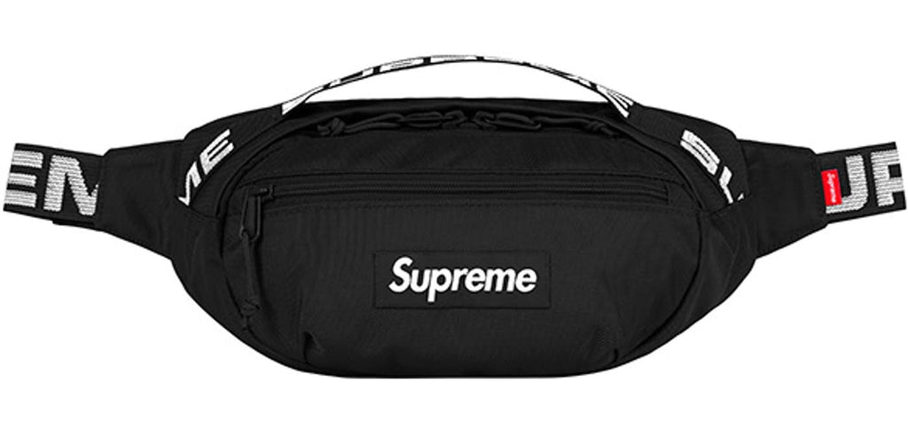 black and white supreme fanny pack