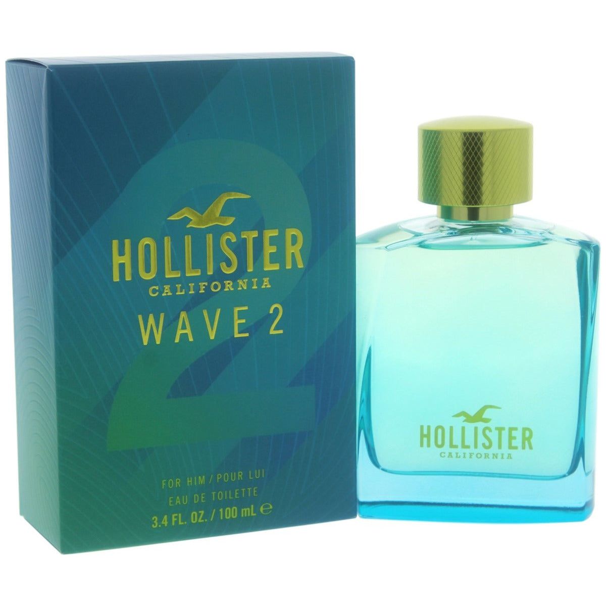 WAVE 2 By Hollister California cologne for him EDT 3.3 / 3.4 oz New In