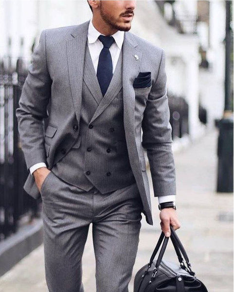 How The Best Dressed Men Wear Light Grey Suits & Brown Shoes – Soxy.com