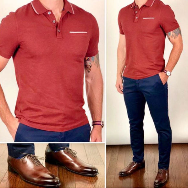 dress shoes with polo shirt