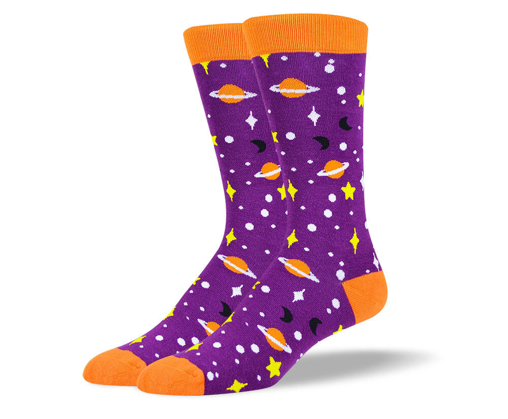 Men's Unique Purple Space Socks