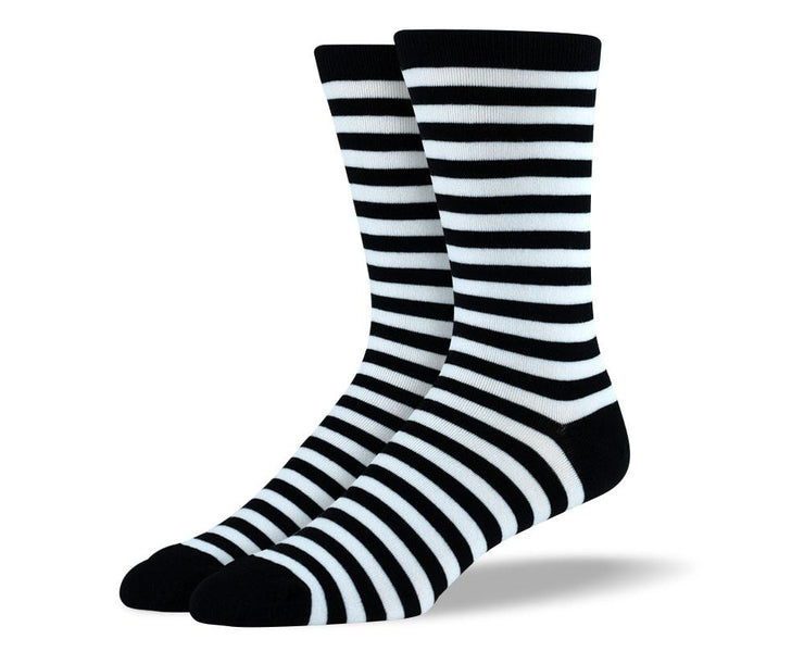 black and white striped socks mens