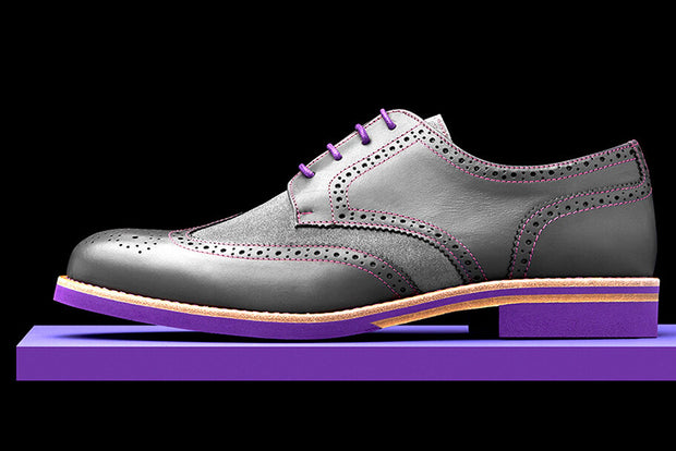 mens grey wingtip shoes