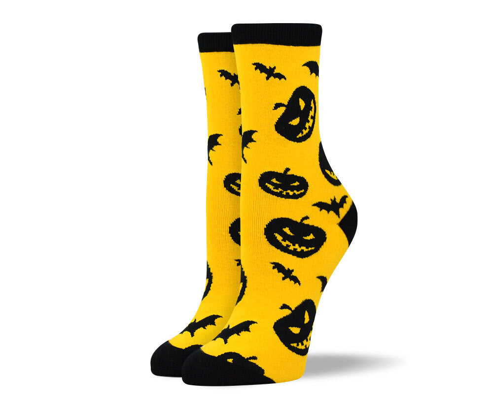 Women's Pumpkin & Bats Socks