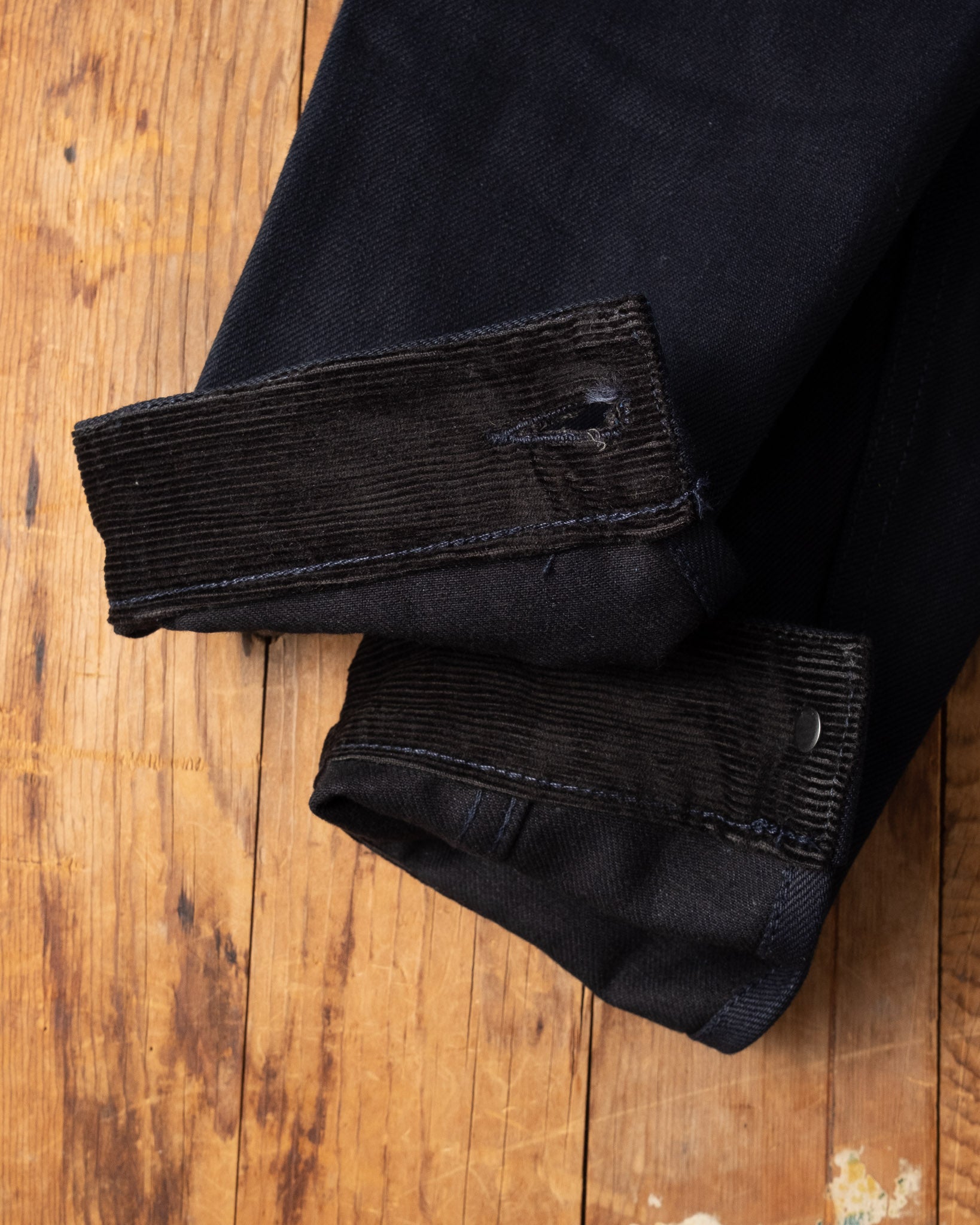 3sixteen Type 3s Denim Jacket - Raw Selvedge - Double Black & Indigo/Black Shadow