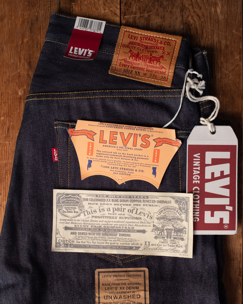 levi's vintage clothing 501z 1954