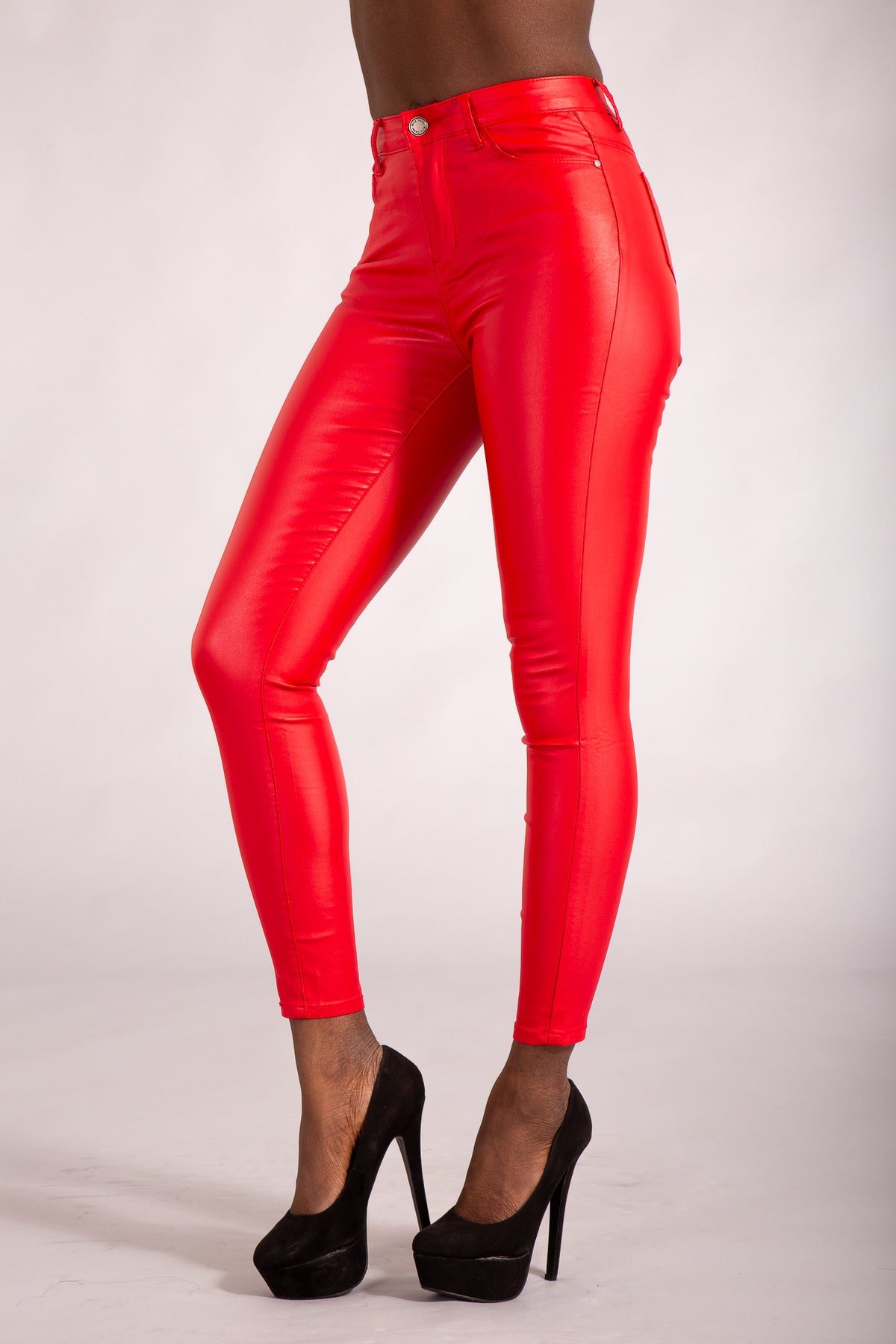 Kandy Red Leather Look Leggings from Denim Crush – Lusty Chic
