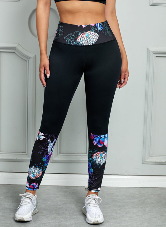 Drawstring Ruched Faux Layered Yoga Leggings