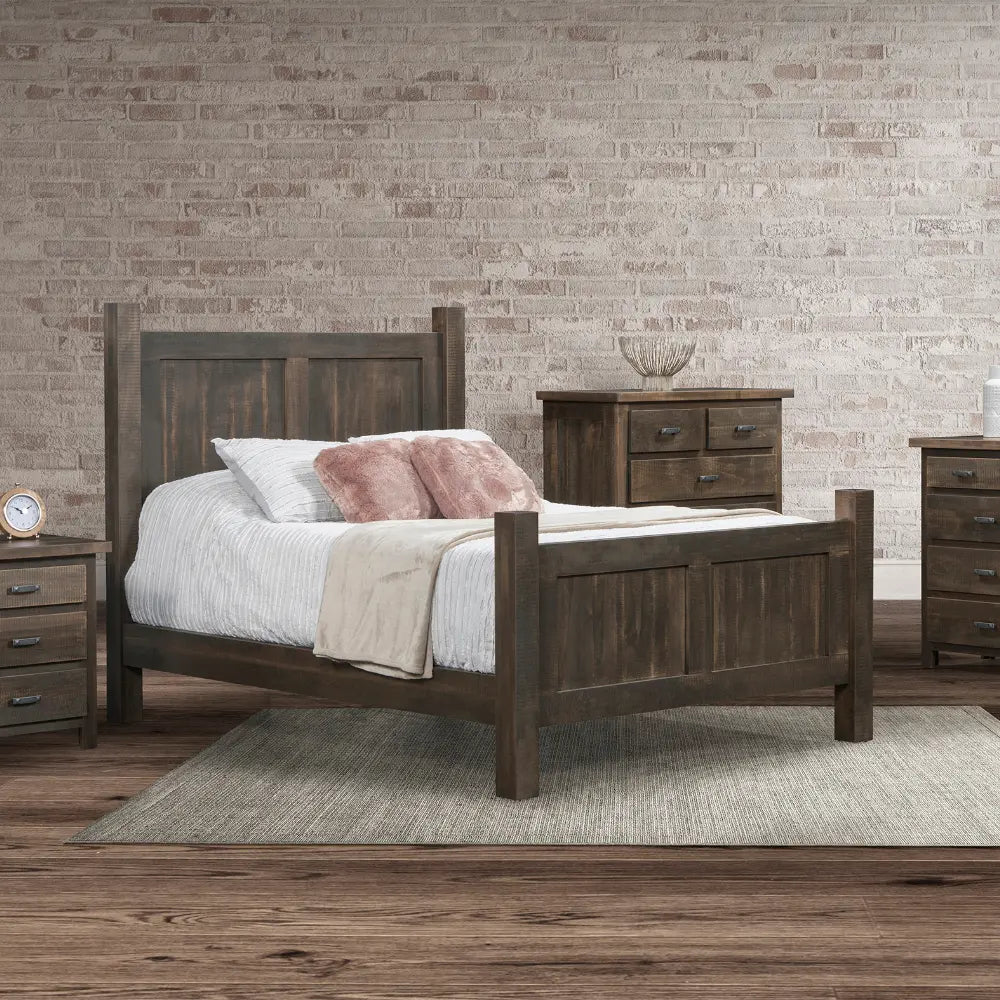 Rustic Fullerton Bed Frame Crafted from Reclaimed Wood