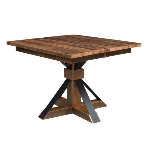 Williamsburg Collection - 120cm Round Reclaimed Wood Dining Table Set -  Hemming & Wills