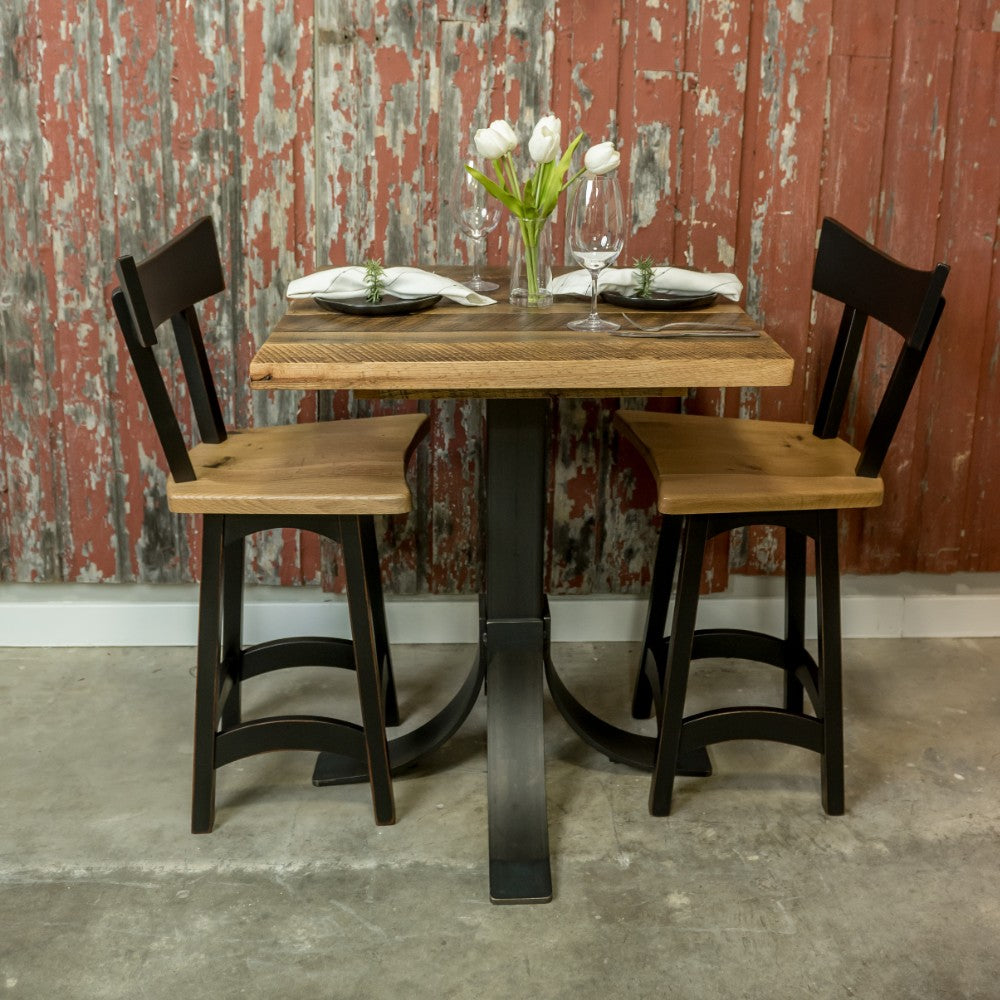 wood pub style table