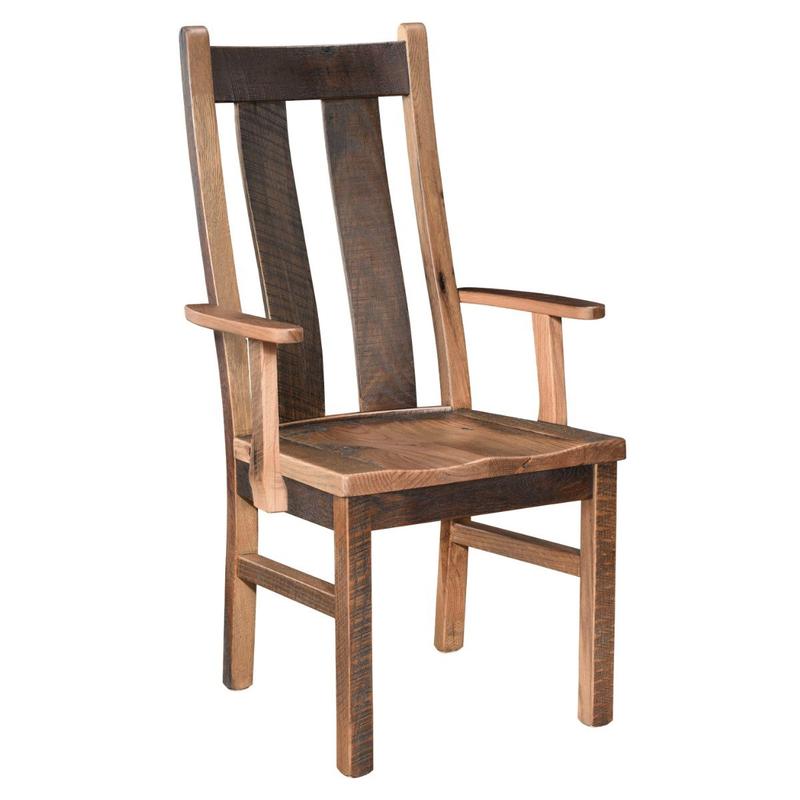 wood arm side chair