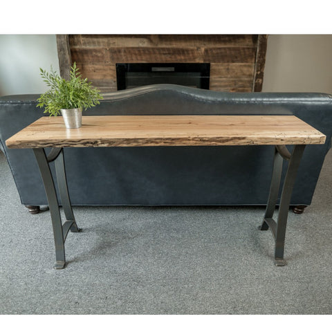 Live Edge Walnut & Glass River Dining Table – Metal-wood-furniture