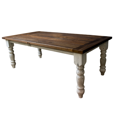 Avon Farmhouse Table with White Base