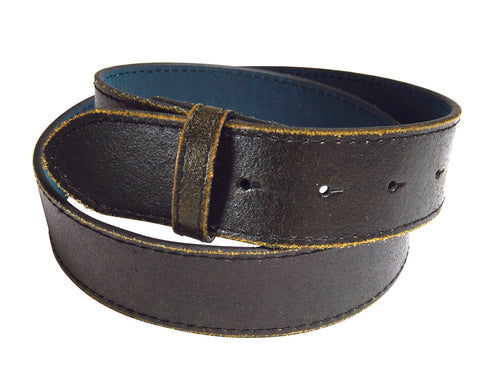 Black bonded leather belt