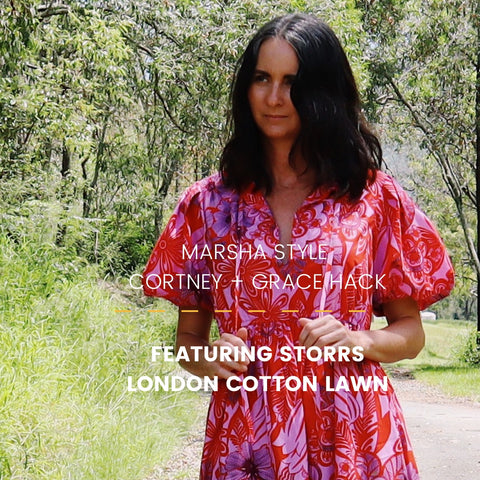 Marsha Style Cortney and Grace Dress Hack featuring Storrs London cotton lawn from MaaiDesign