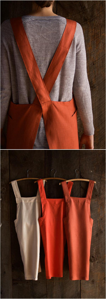 Linen cross back apron Purl Soho