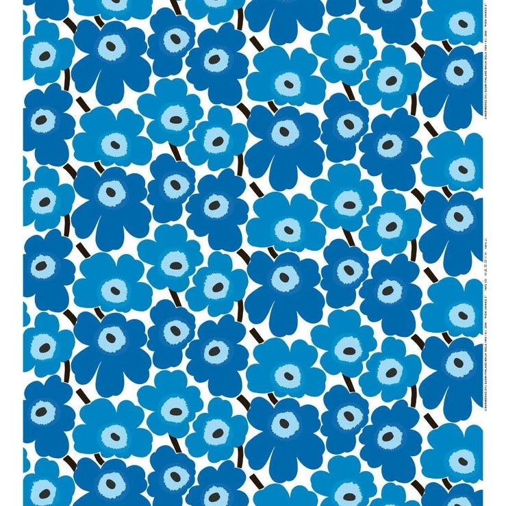 Marimekko - Pieni Unikko 2 - Cotton - Blue - MaaiDesign Fabrics -  Australia's Online Fabric Store for Modern Makers