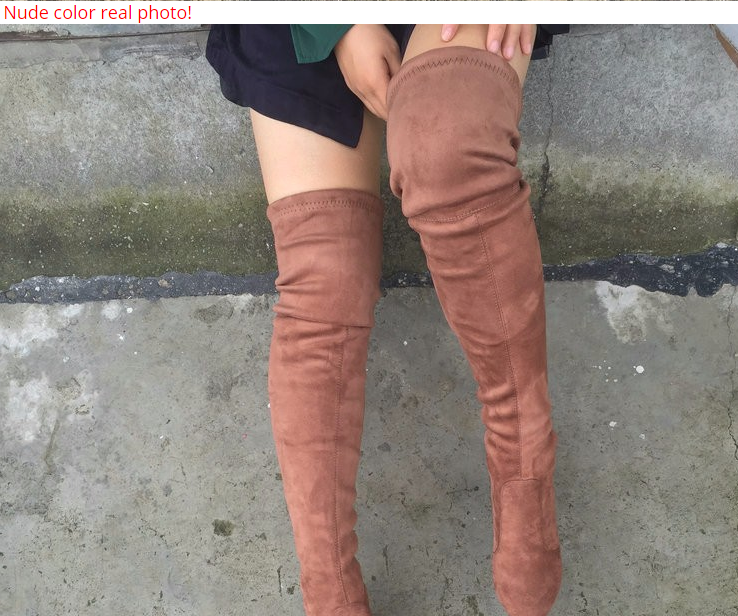 womens knee high boots no heel