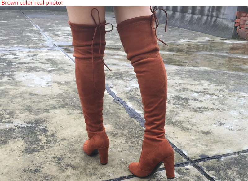 slim leg over the knee boots