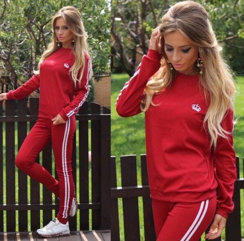 Women Casual Sweatsuit Fashion O-Neck Tracksuit Sweatsuit – Essish