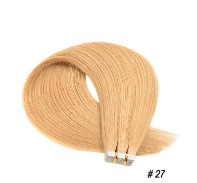 Remy Tape in Human Hair Extensions 16-22 inch Silky Straight PU ...
