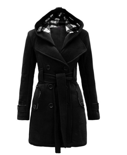 hooded long sweater coat