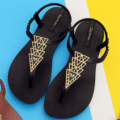 black open sandals