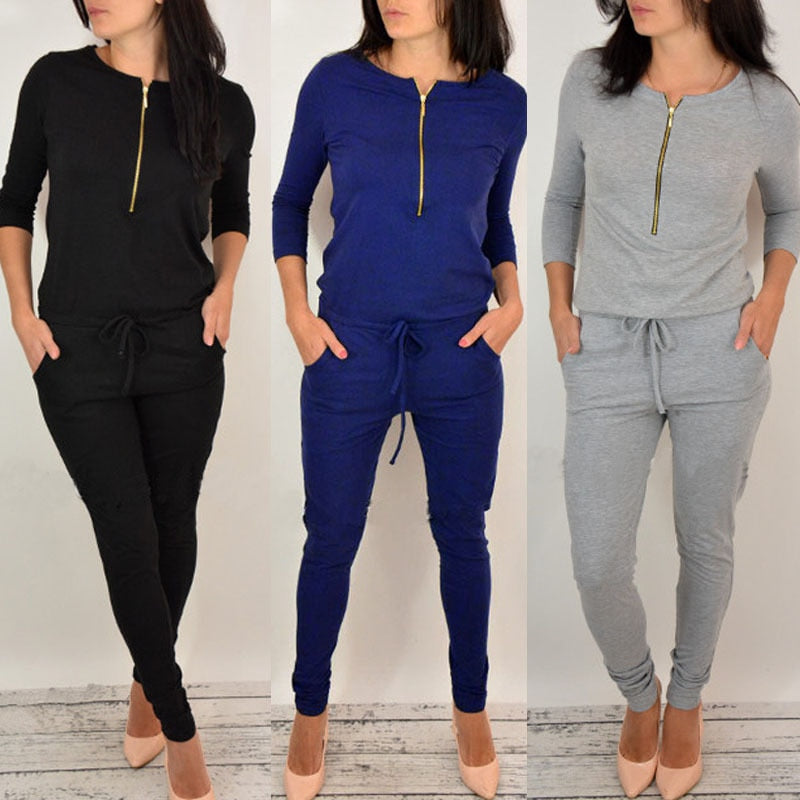 gray cotton jumpsuit