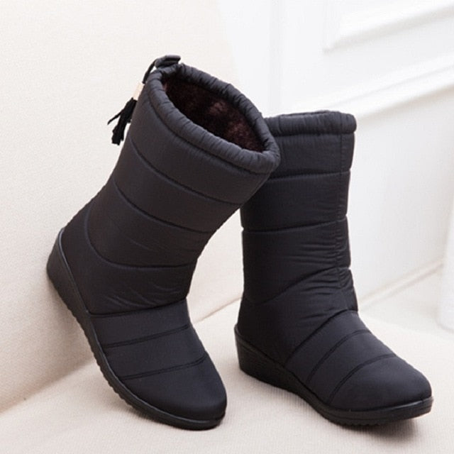 ankle snow boots with fur